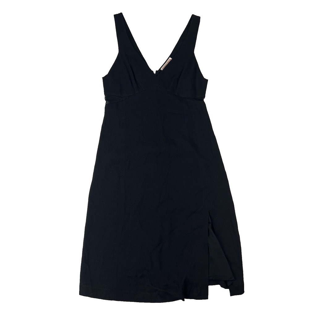 Rebecca Taylor Black Short Viscose Tank Top Dress Womens Size 6